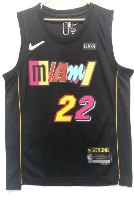 Cheap 2022 Men Miami Heat 22 Butler black city edition Nike NBA Jerseys